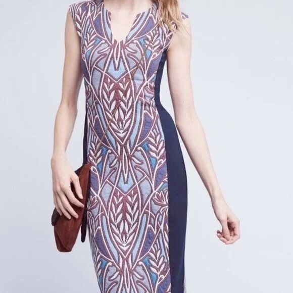 Anthropologie HD in Paris Stretch Sheath Dress Medium - Picture 1 of 7
